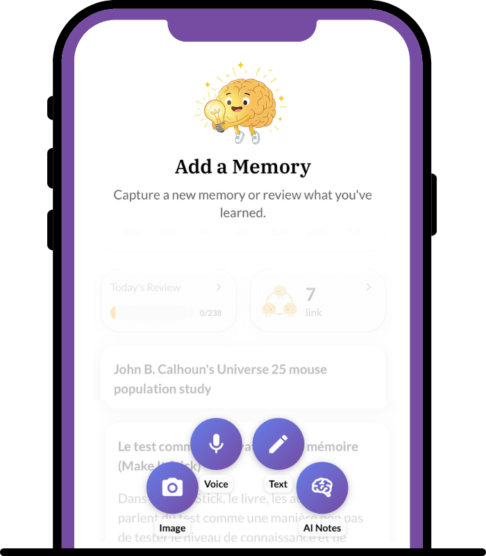 Add memories as text, voice, or image